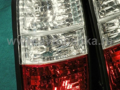 Toyota Land Cruiser 80 (90-97) фонари задние красно-хромированные прозрачные, комплект 2 шт.